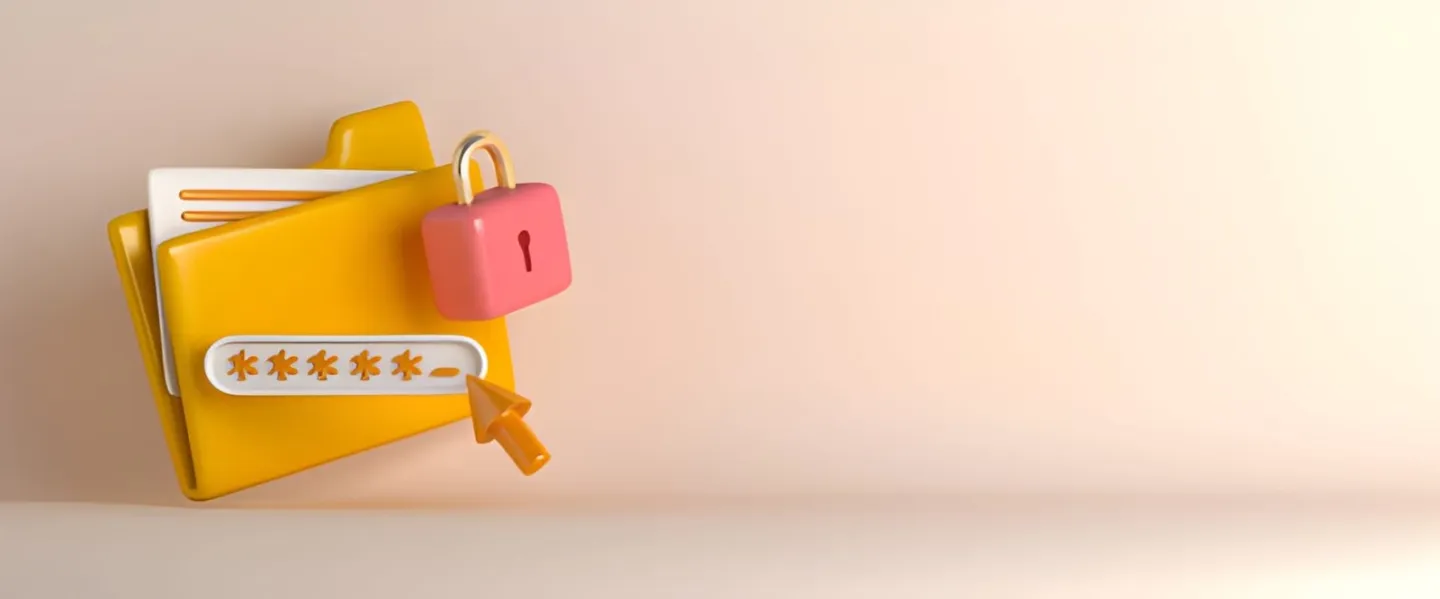 3D padlock and password field illustrating account and payment security